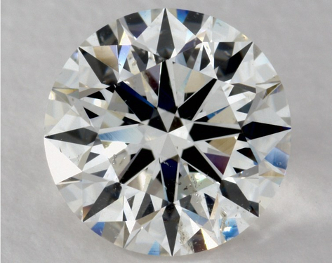 4.03ct Round Cut H SI2 EX-EX-EX GIA