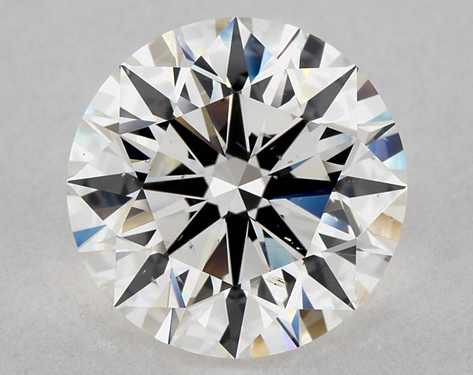 4.02ct Round Cut H SI1 EX-EX-EX GIA