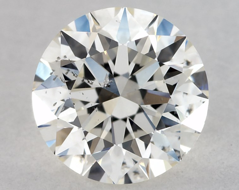 0.77ct Round Cut J SI2 EX-EX-EX GIA
