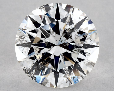 2.08ct Round Cut F I1 EX-EX-EX GIA