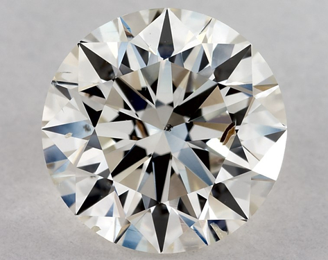 1.7ct Round Cut J SI2 EX-EX-EX GIA