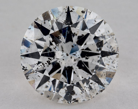 3.3ct Round Cut H I1 EX-EX-EX GIA