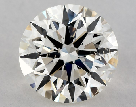 1.7ct Round Cut J SI2 EX-EX-EX GIA