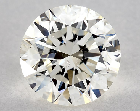 1.9ct Round Cut J SI1 EX-EX-EX GIA