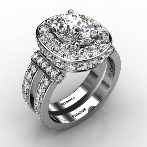 18k White Gold Engagement Ring 2.116ct - 1002215-18kw